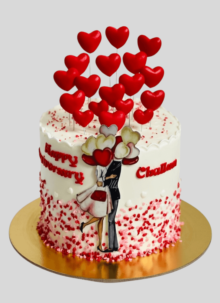 Splendid Wedding Anniversary Cake