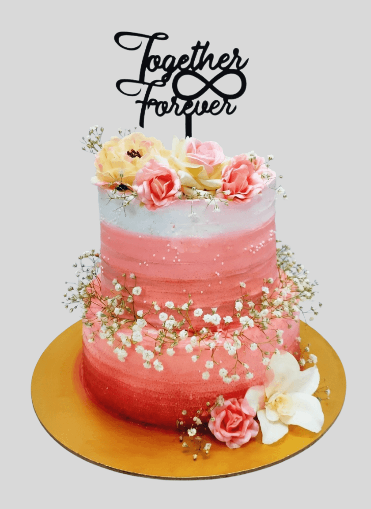 Stunning Wedding Anniversary Cake