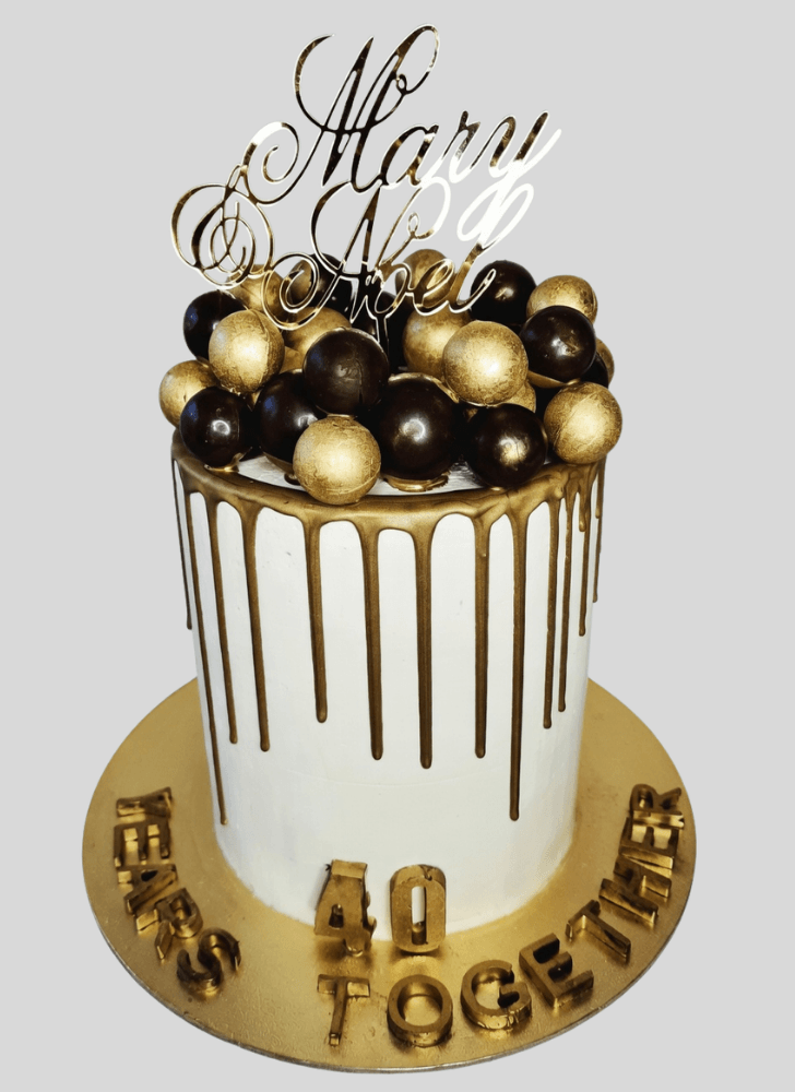 Wonderful Wedding Anniversary Cake Design
