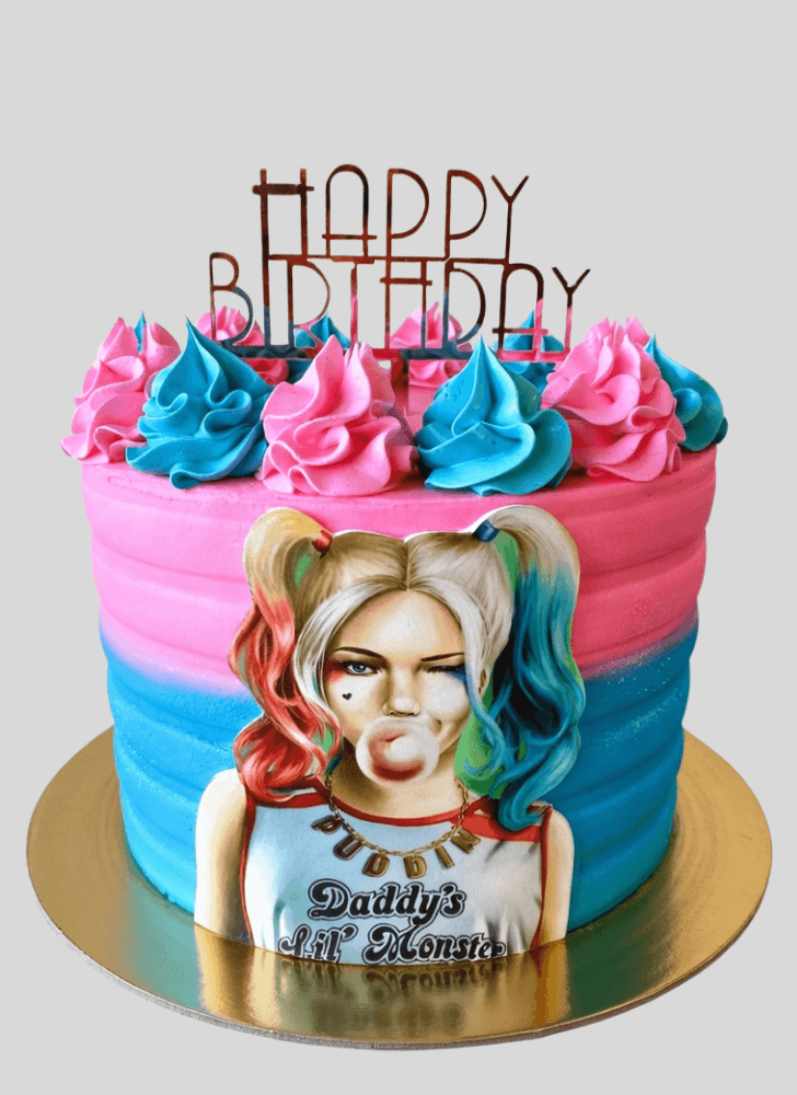 Adorable Harley Quinn Cake