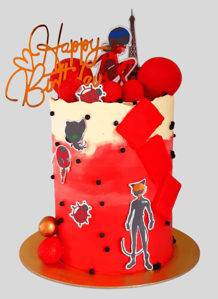 Classy Miraculous Ladybug Cake