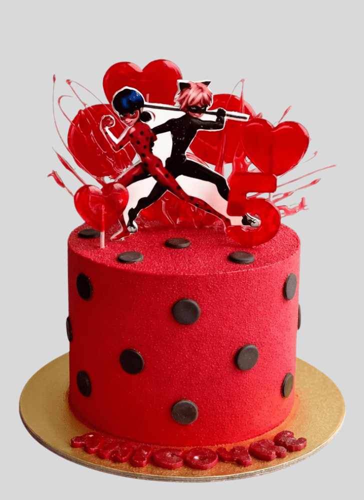 Comely Miraculous Ladybug Cake