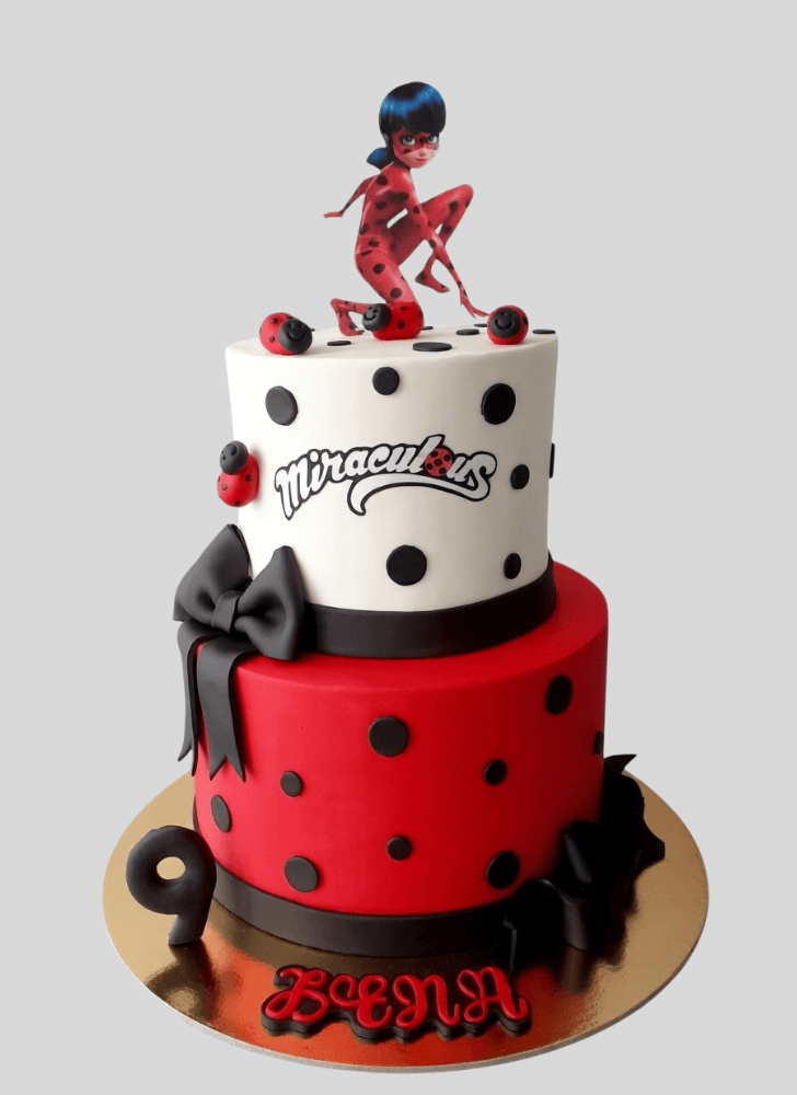 Delicate Miraculous Ladybug Cake