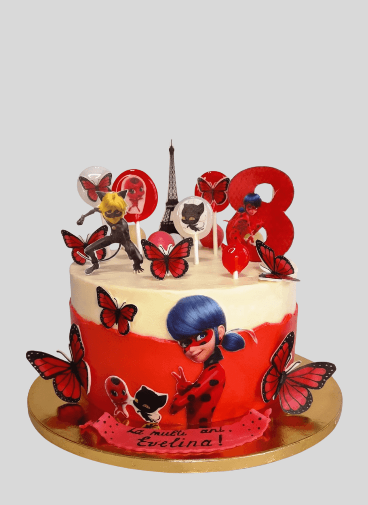 Delightful Miraculous Ladybug Cake
