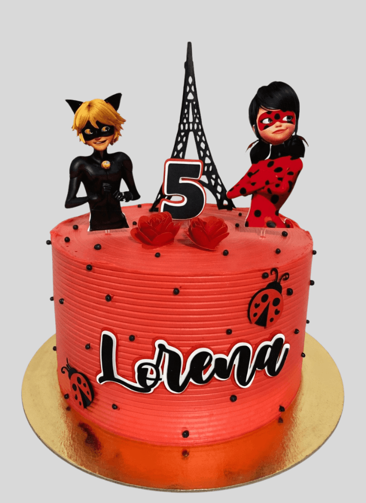 Fascinating Miraculous Ladybug Cake