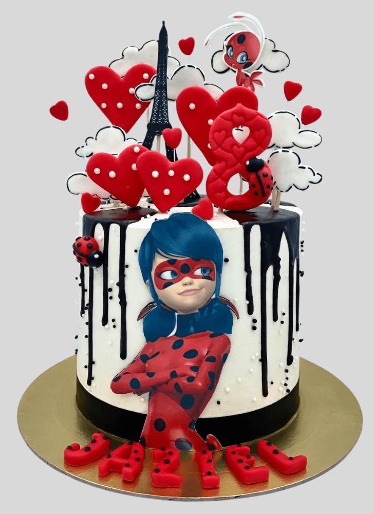 Graceful Miraculous Ladybug Cake