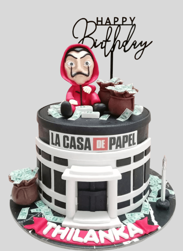 Beauteous Money Heist Cake