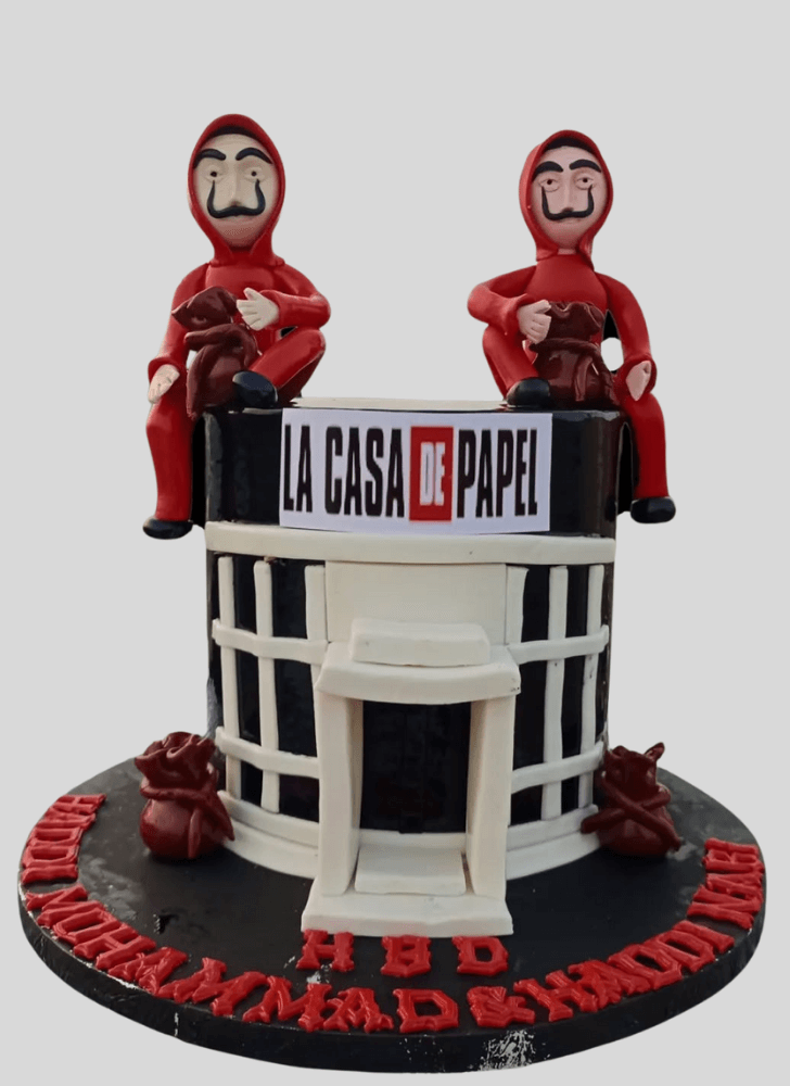 Delicate Money Heist Cake
