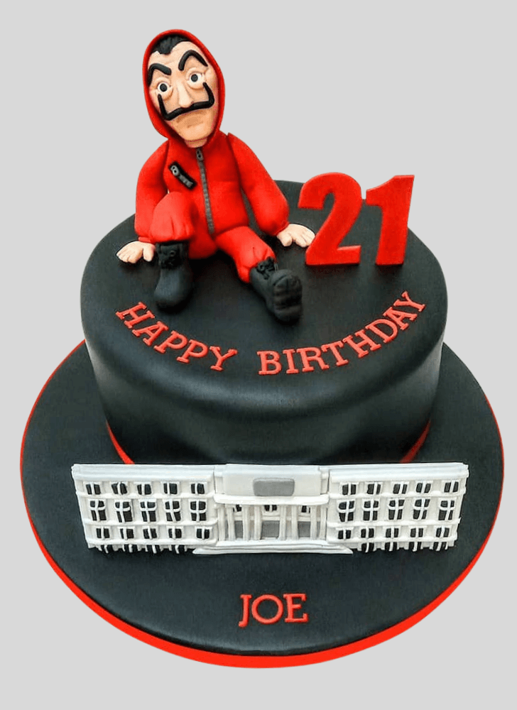 Handsome Money Heist Cake