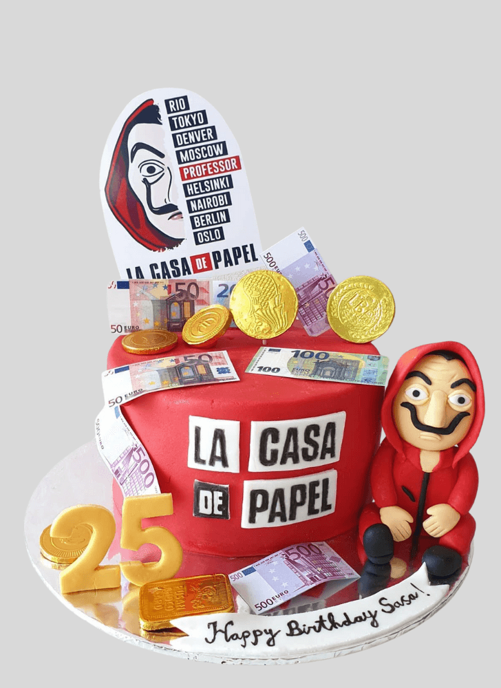 Pretty Money Heist Cake