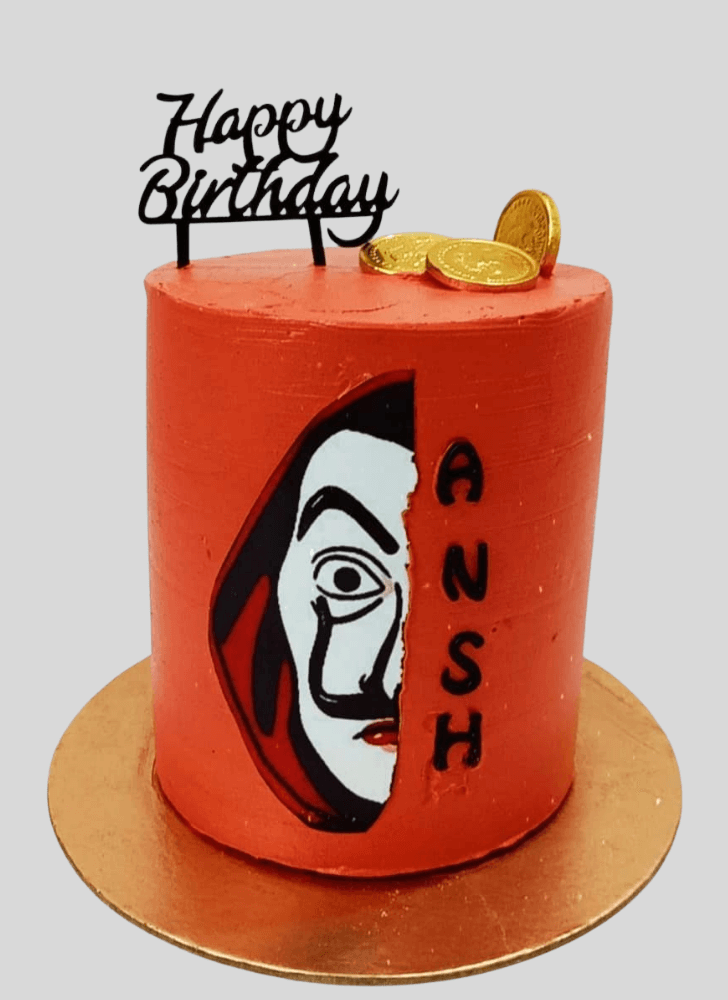 Resplendent Money Heist Cake