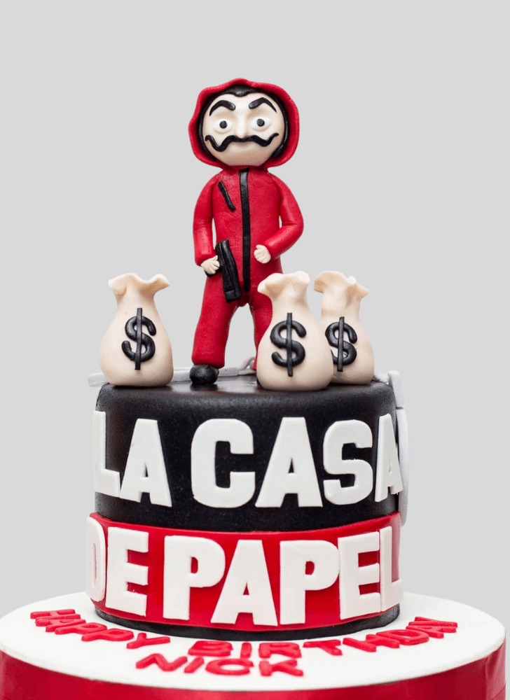 Shapely Money Heist Cake
