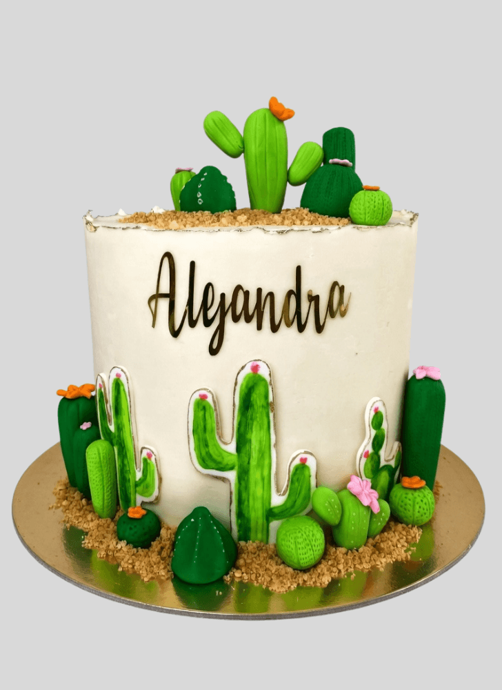 Delicate Cactus Cake