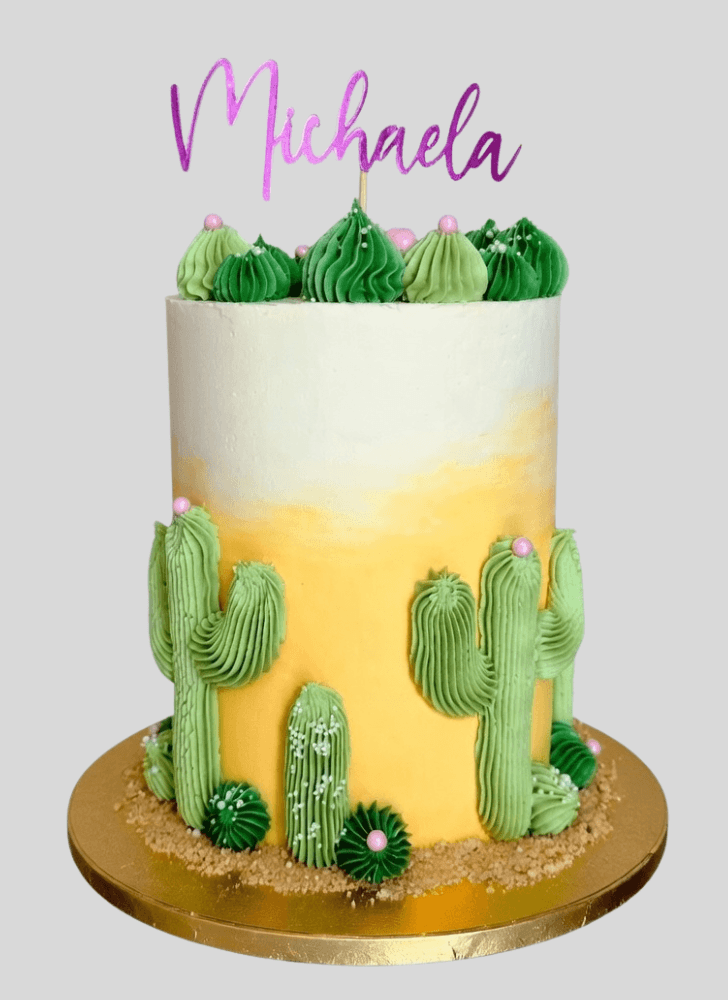 Pleasing Cactus Cake