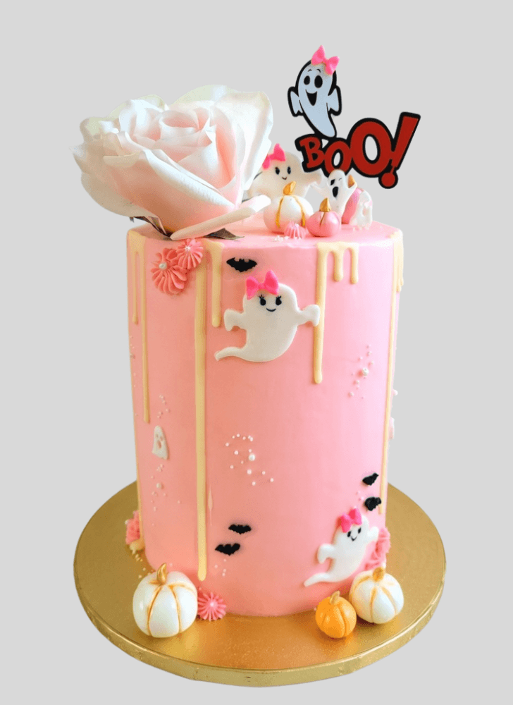 Adorable Halloween Ghost Cake