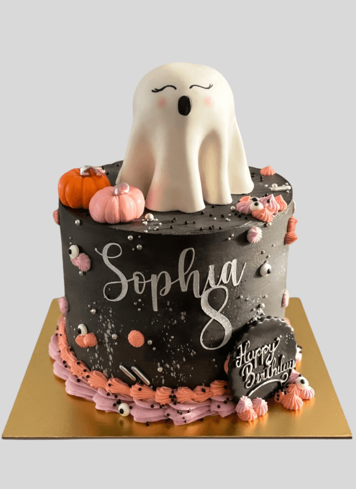 Angelic Halloween Ghost Cake