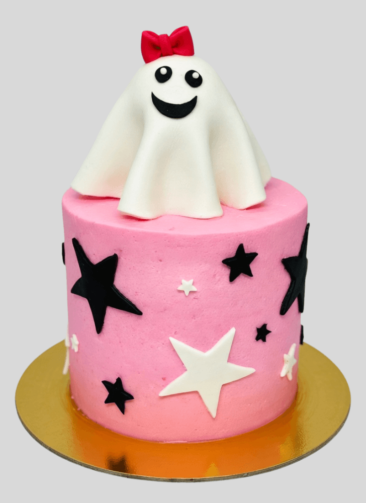 Charming Halloween Ghost Cake