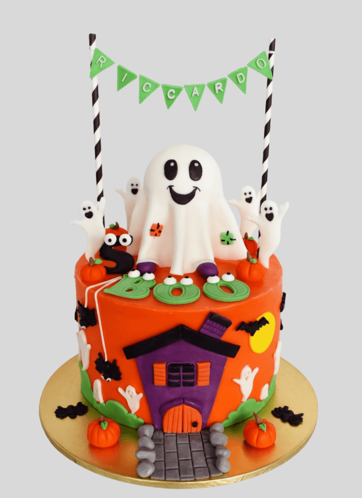 Classy Halloween Ghost Cake
