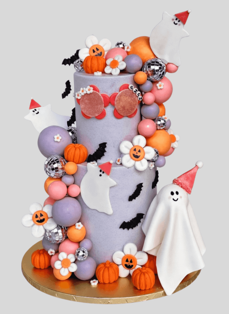 Delicate Halloween Ghost Cake