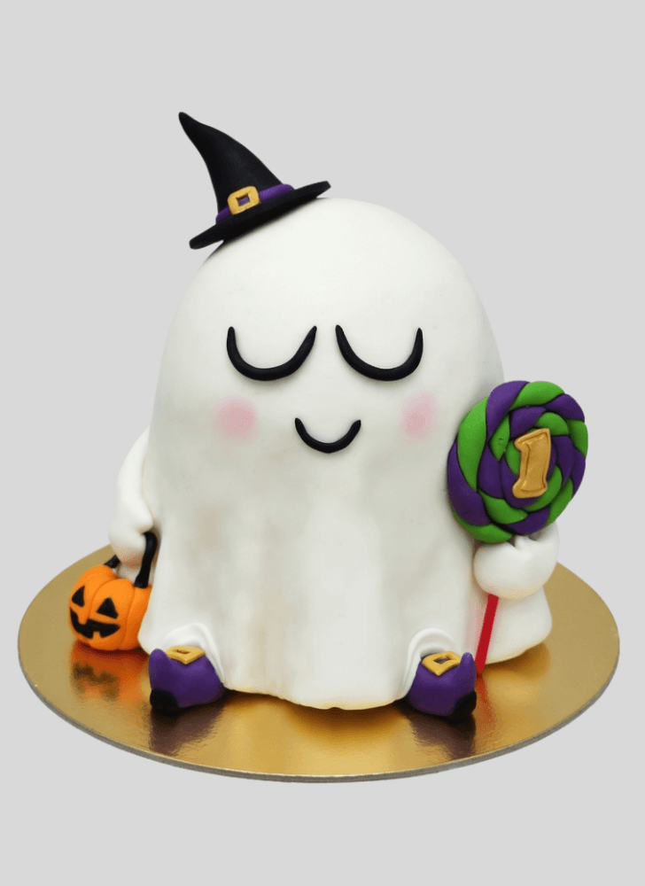 Delightful Halloween Ghost Cake