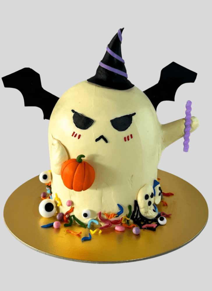 Elegant Halloween Ghost Cake