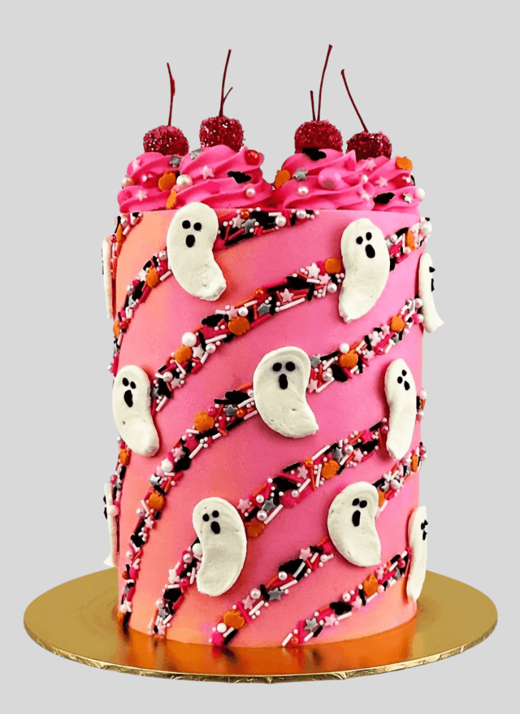 Enticing Halloween Ghost Cake