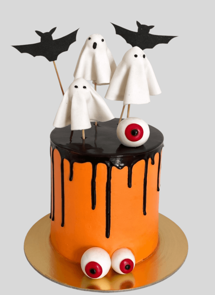 Fair Halloween Ghost Cake
