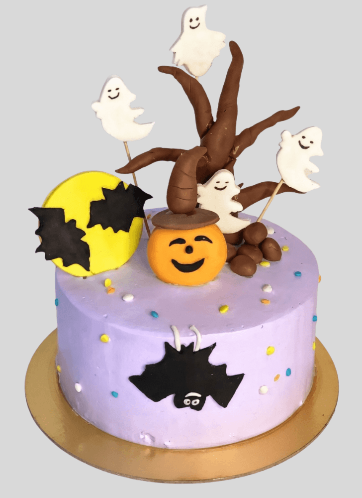 Pleasing Halloween Ghost Cake