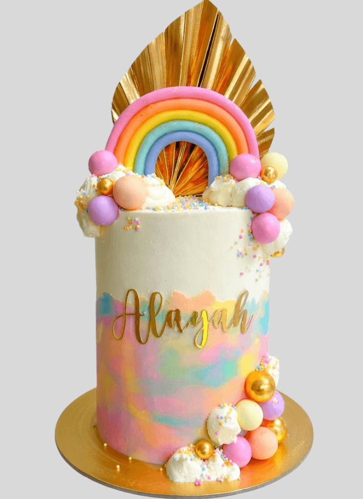 Delicate Rainbow Cake