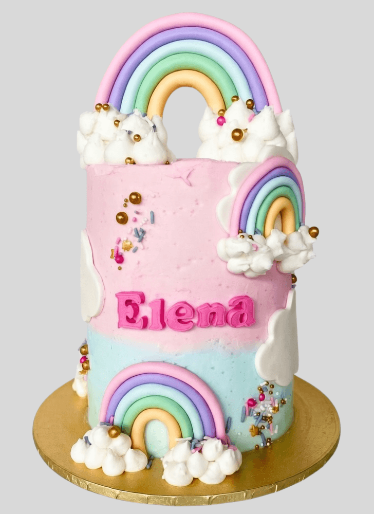 Elegant Rainbow Cake