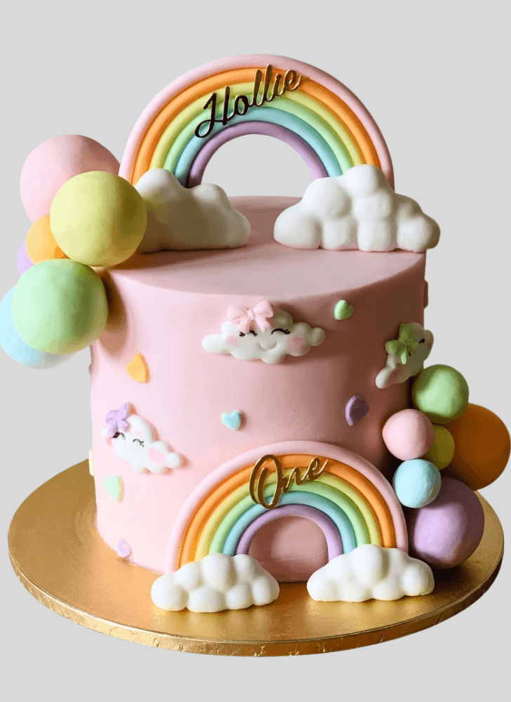 Enticing Rainbow Cake
