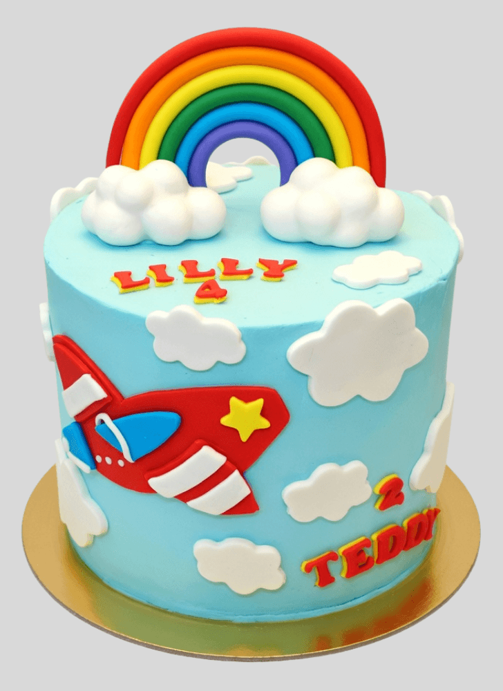 Pleasing Rainbow Cake