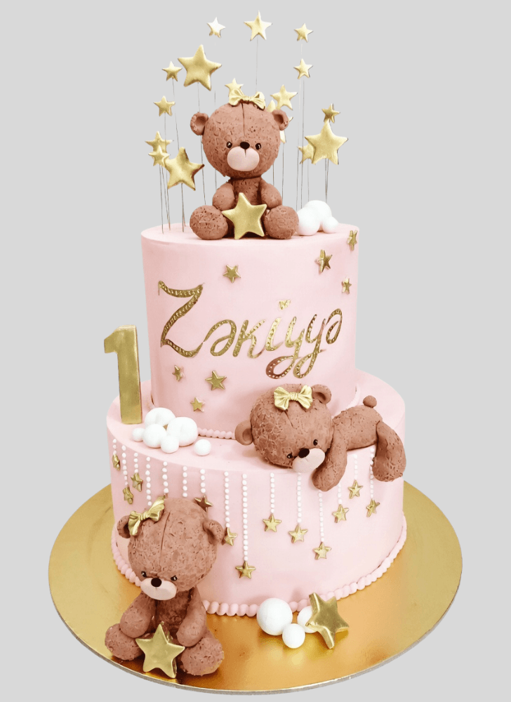 Adorable Sleepy Bear Cake