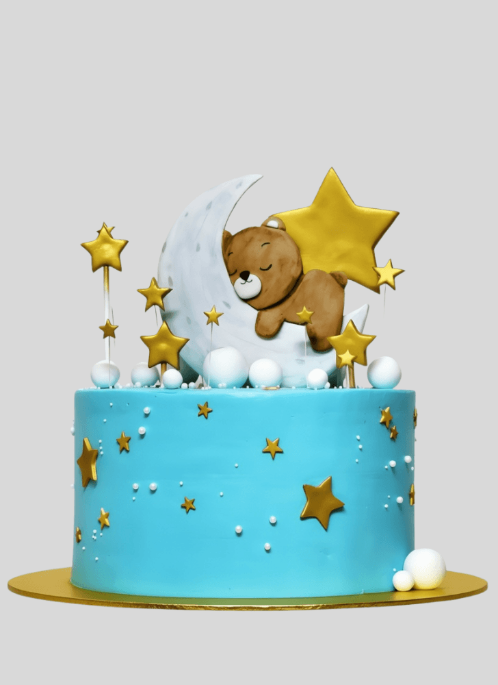 Angelic Sleepy Bear Cake