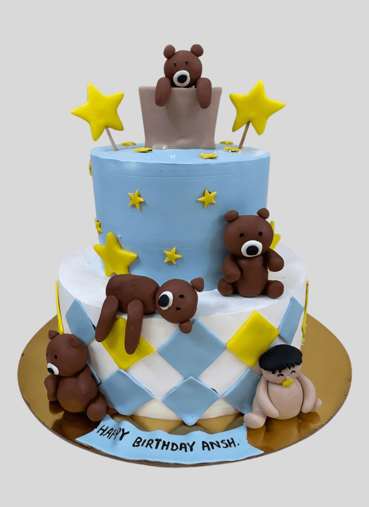 Appealing Sleepy Bear Cake