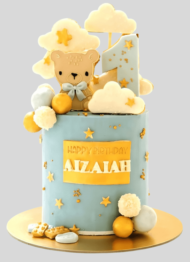 Classy Sleepy Bear Cake