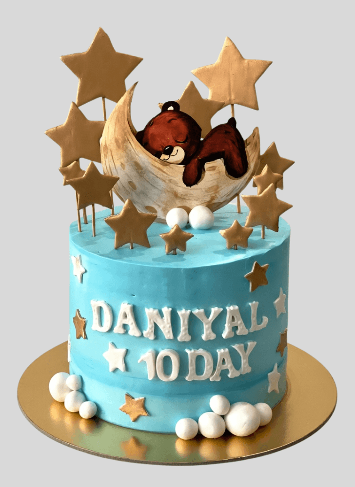 Handsome Sleepy Bear Cake