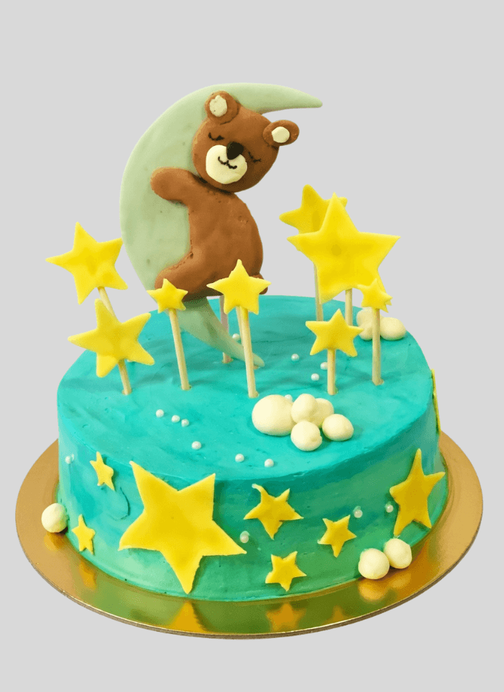 Pleasing Sleepy Bear Cake