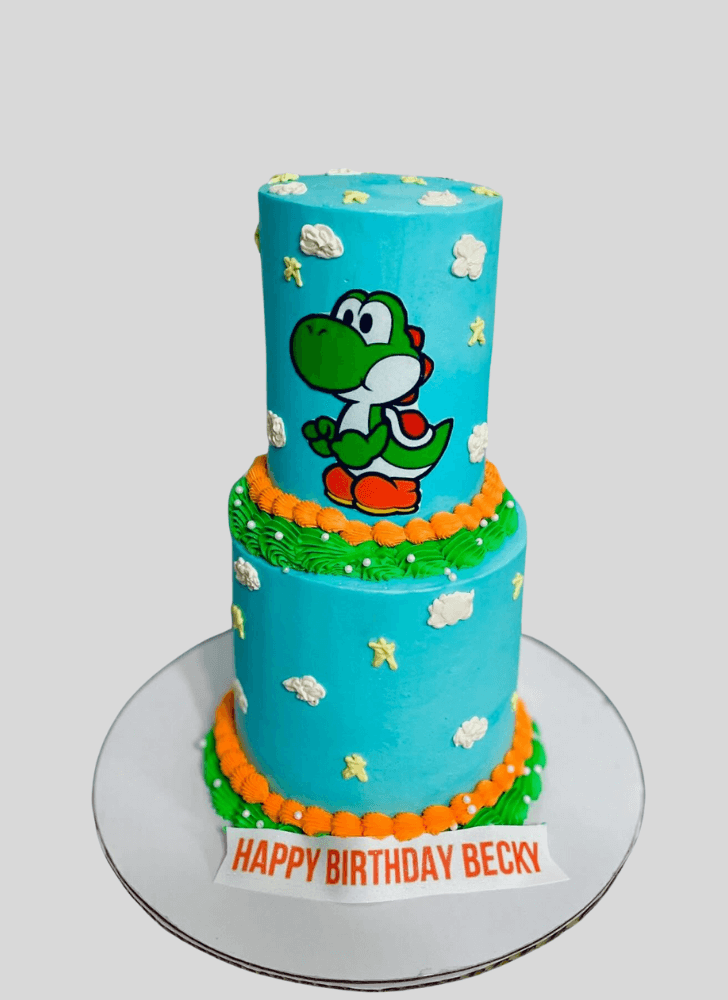 Adorable Yoshi Cake