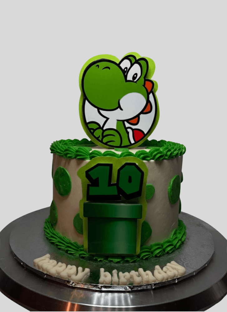 Shapely Yoshi Cake