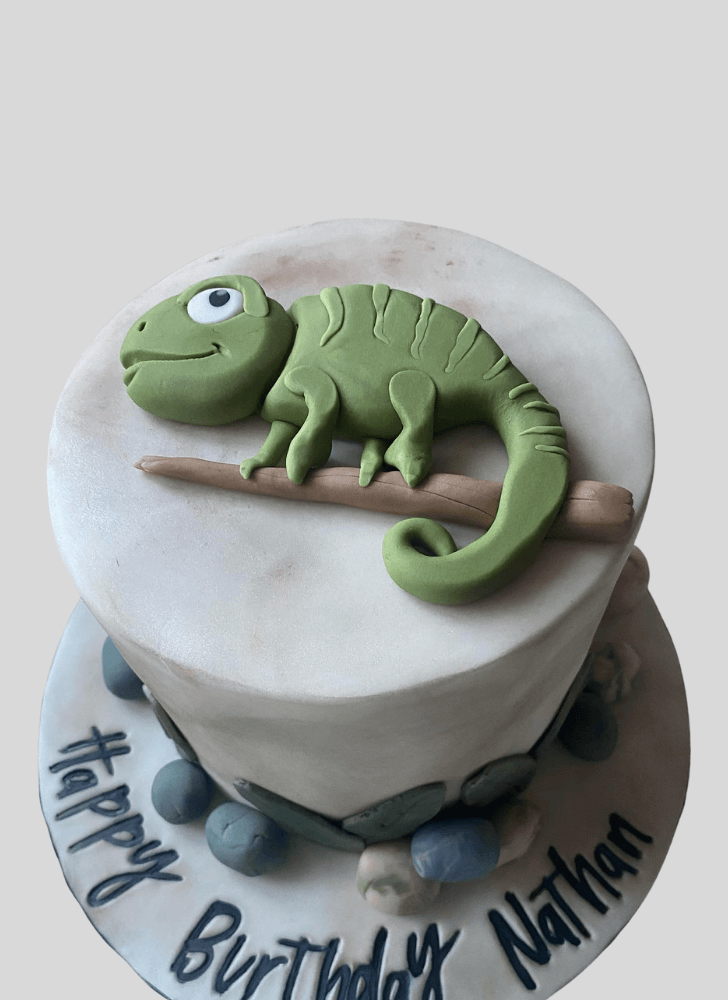 Adorable Chameleon Cake