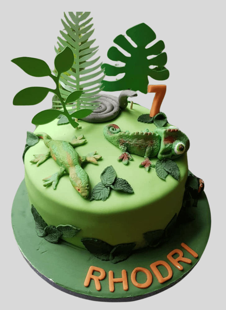 Alluring Chameleon Cake