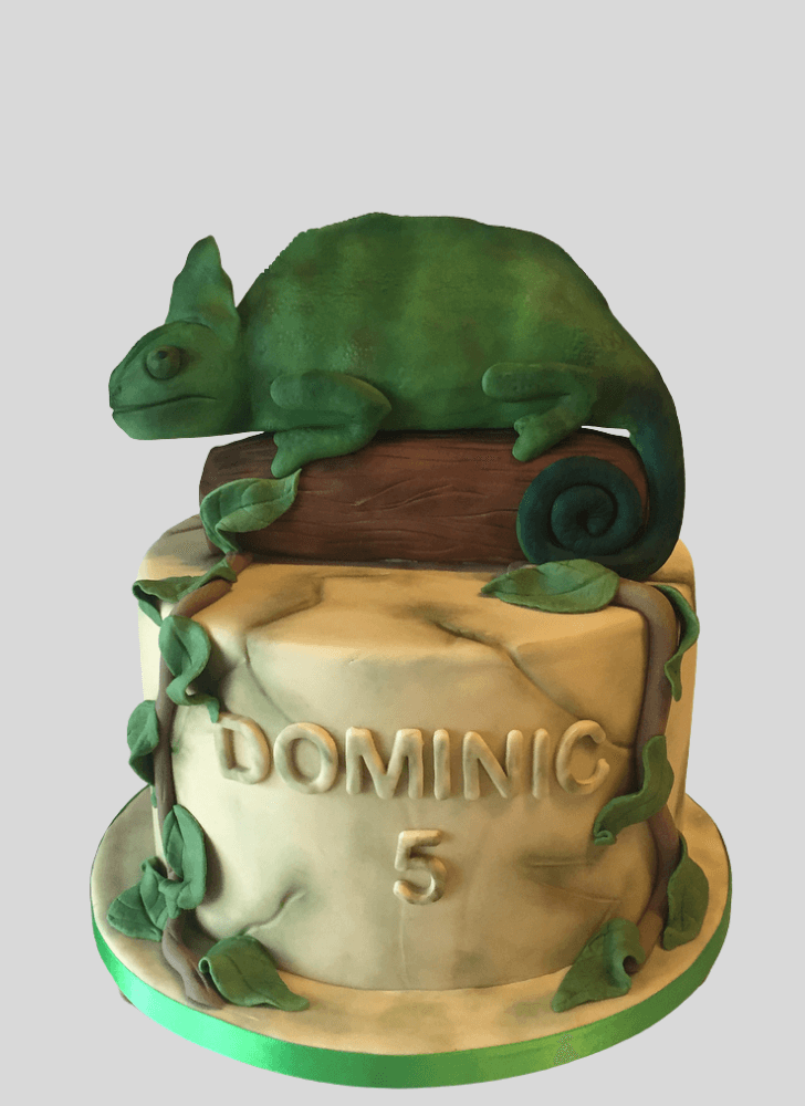 Cute Chameleon Cake