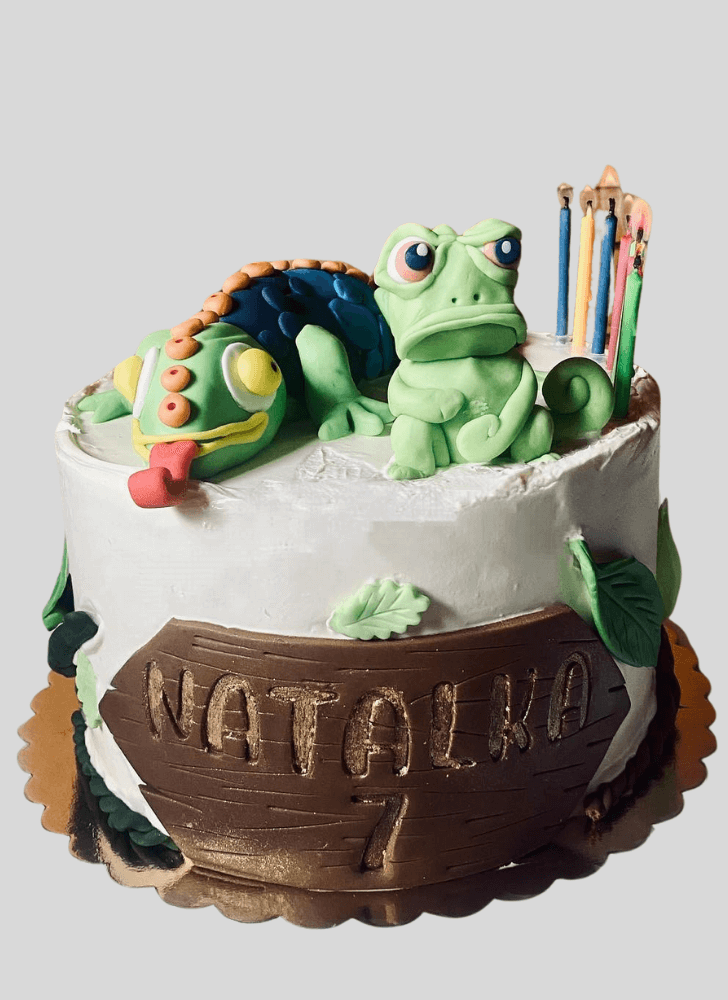 Wonderful Chameleon Cake Design