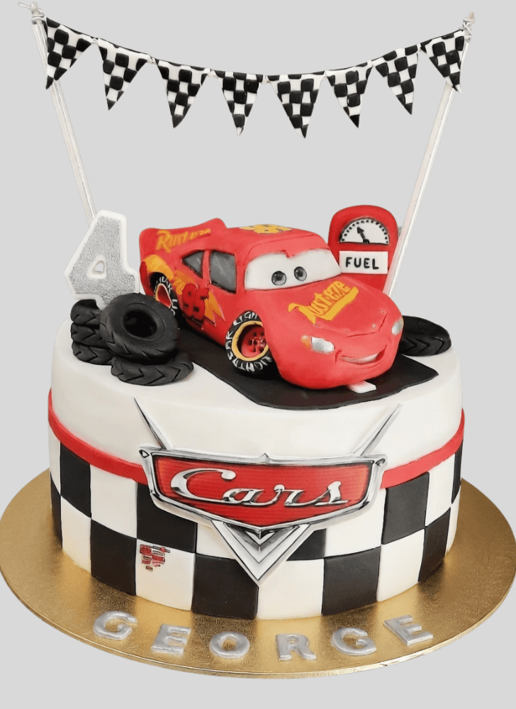 Comely Disney Car Cake