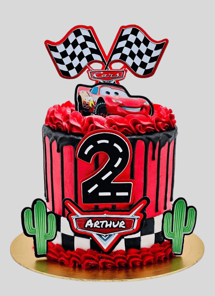 Elegant Disney Car Cake