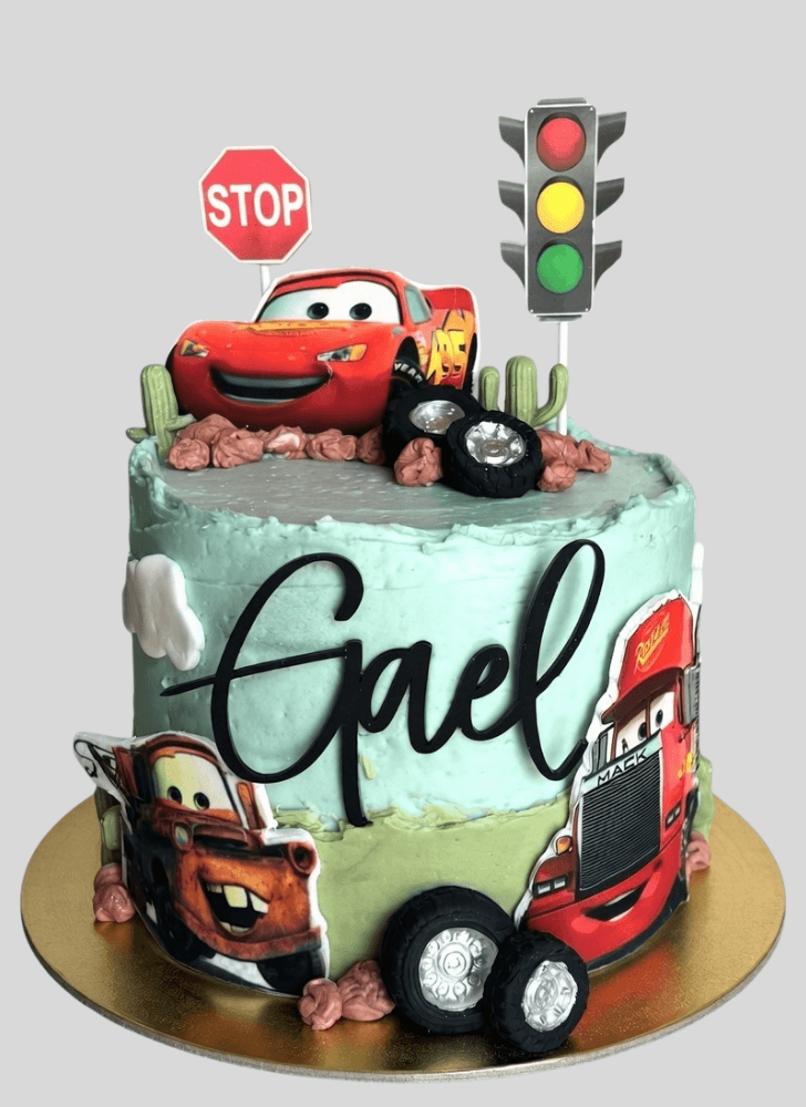 Enthralling Disney Car Cake