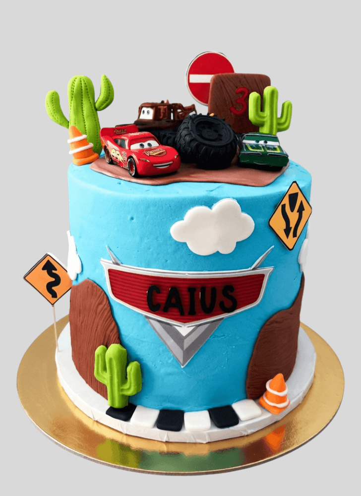 Alluring Lightning Mcqueen Cake