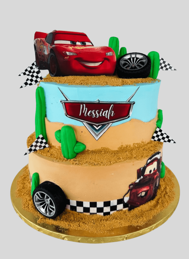 Beauteous Lightning Mcqueen Cake