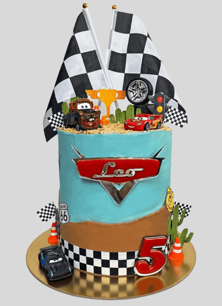 Bewitching Lightning Mcqueen Cake